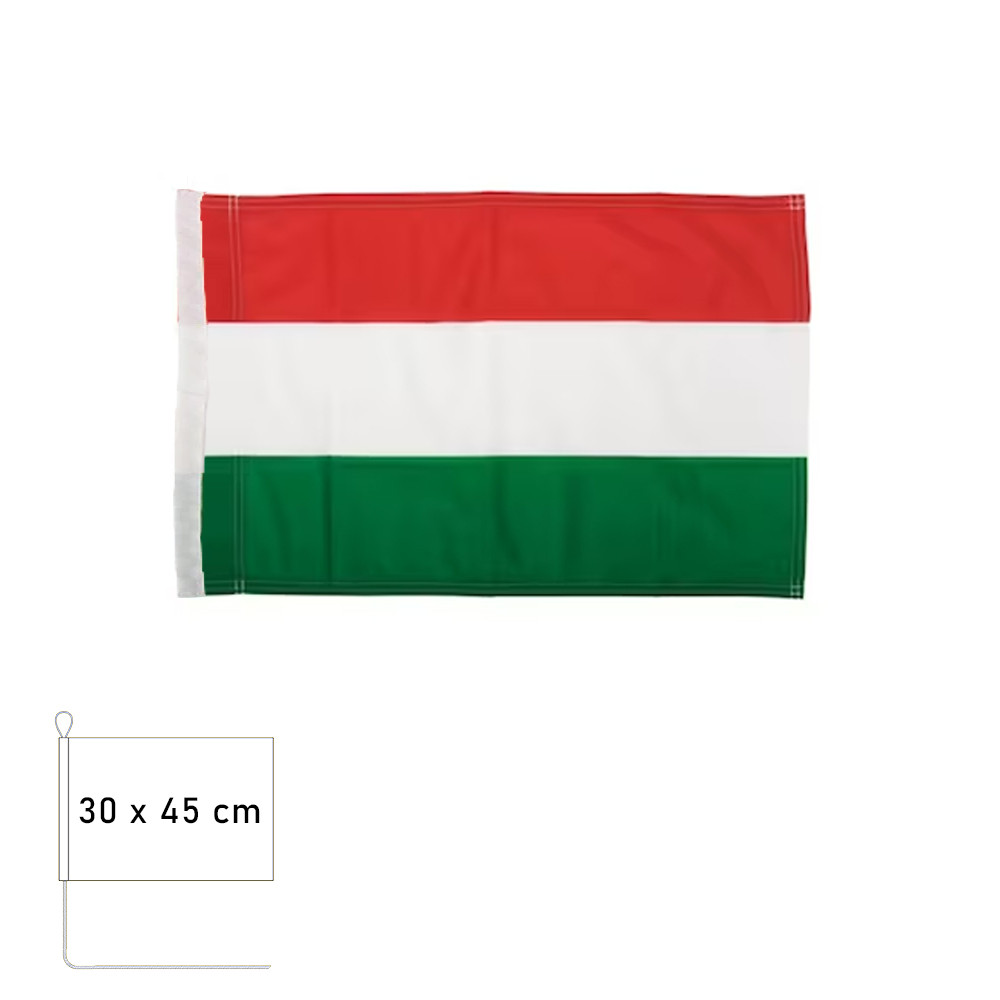 Magyar lobogó 45x30 cm kötözővel - zászló