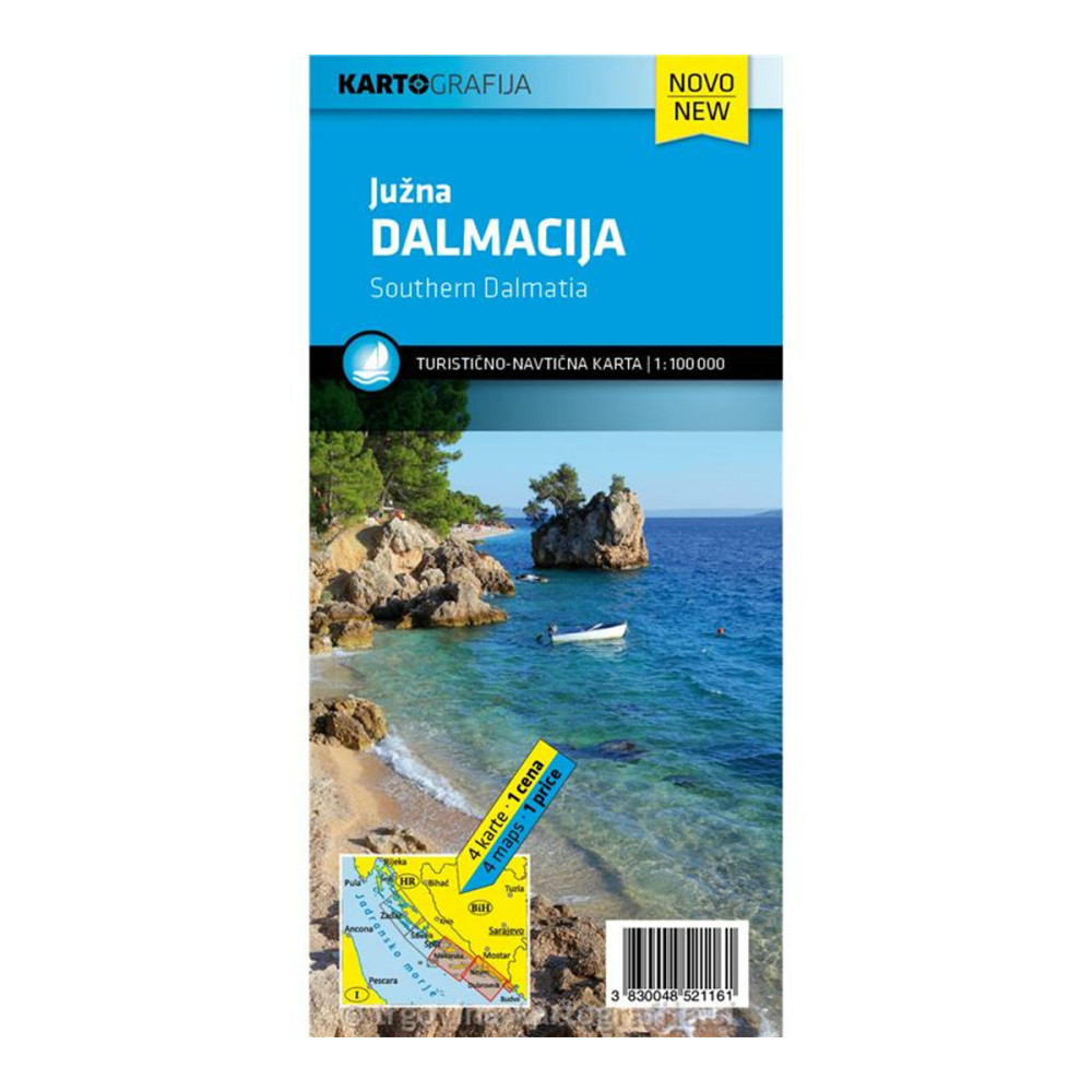 Dalmácia 1:100000 turisztikai és hajózási térkép